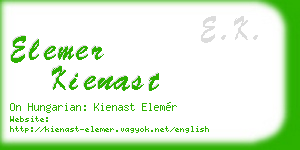 elemer kienast business card